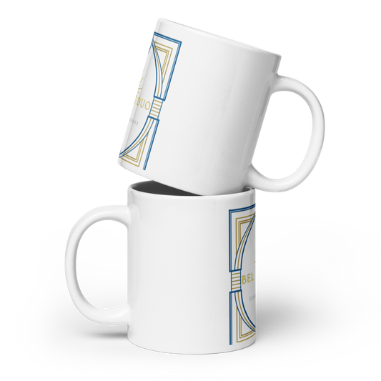 White glossy mug